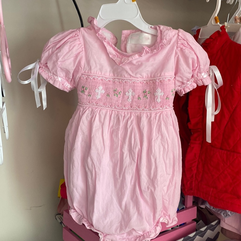 2T smocked commissioning/church/Easter/baptism bubble
